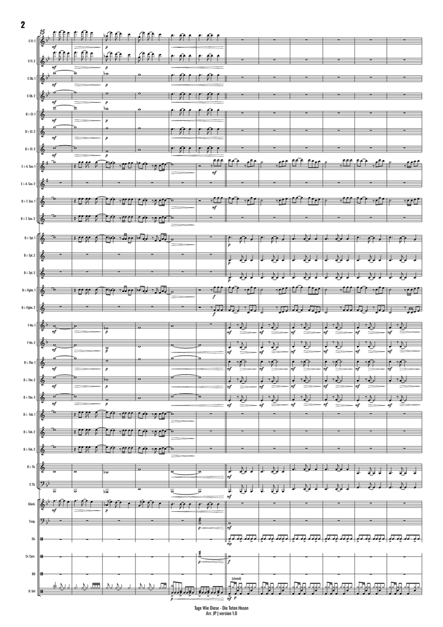 Tage Wie Diese Tage Wie Diese Concert Band scores gallery preview page 4