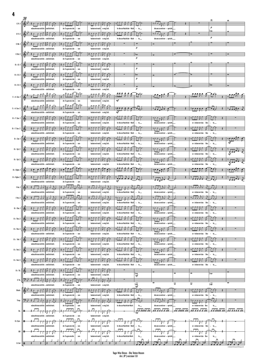 Tage Wie Diese Tage Wie Diese Concert Band scores gallery preview page 6