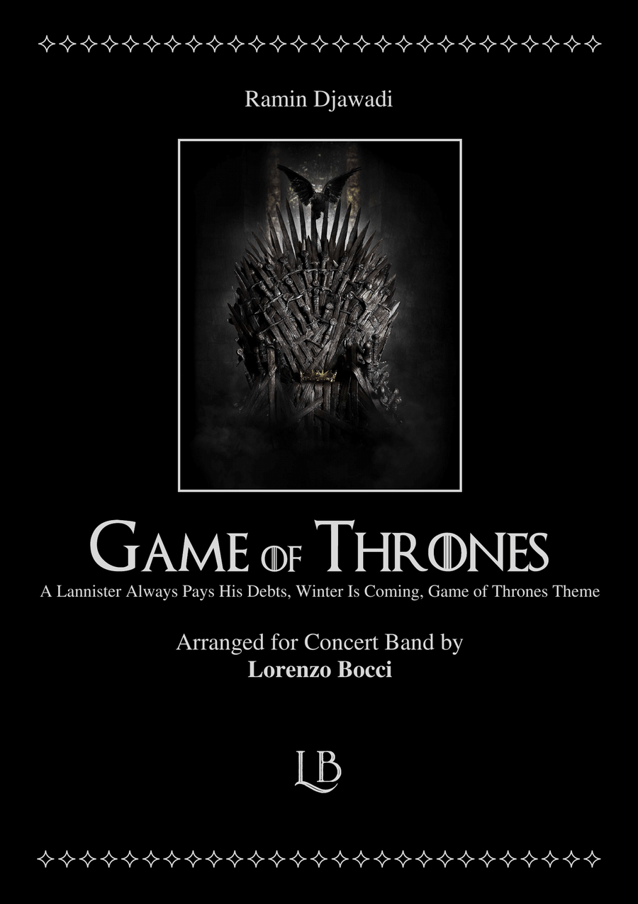 Medley: A Lannister Always Pays His Debts with Winter Is Coming and Game Of Thrones Concert Band scores gallery preview page 1