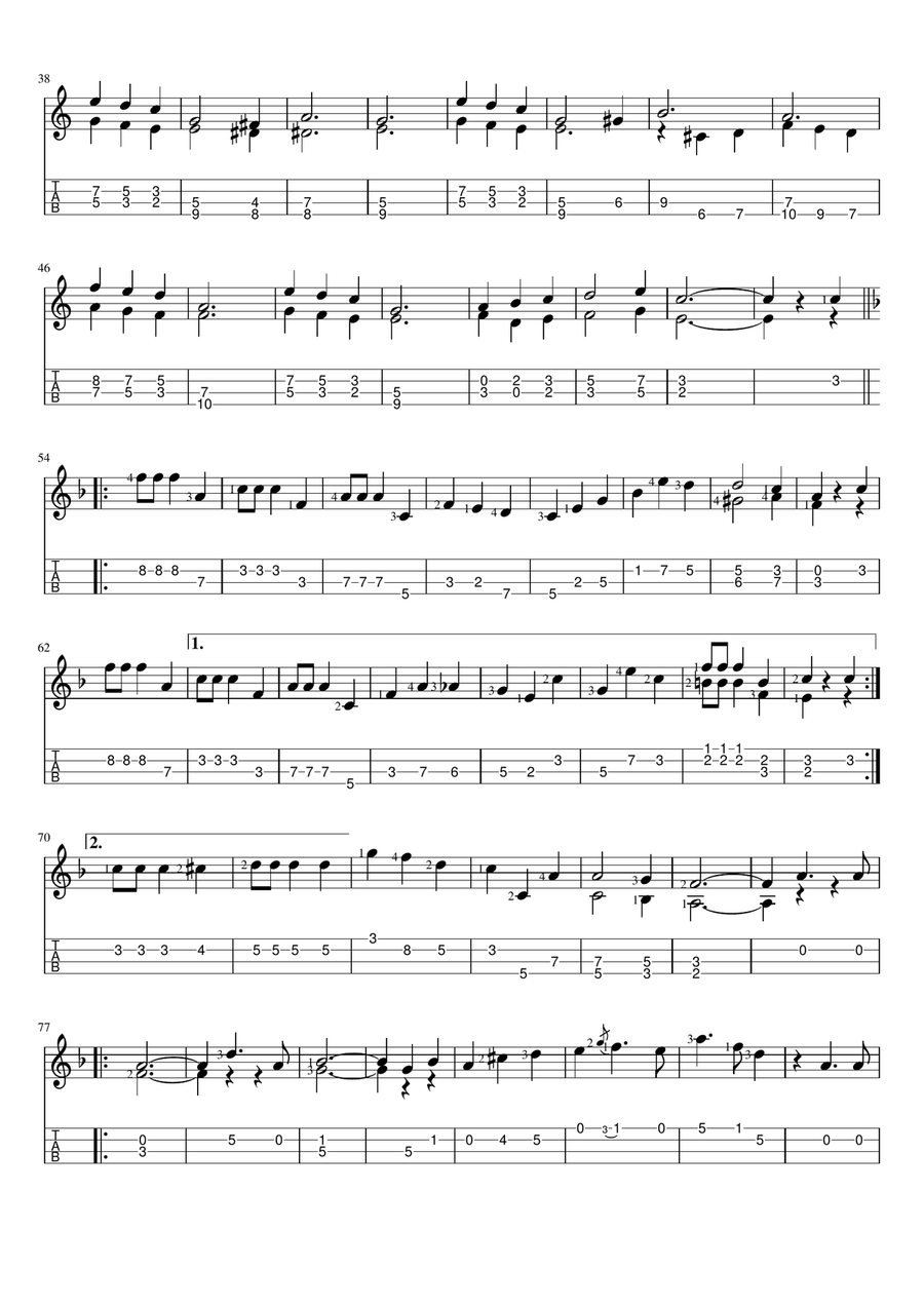Bouquet de roses Bouquet de roses Mandolin scores gallery preview page 2