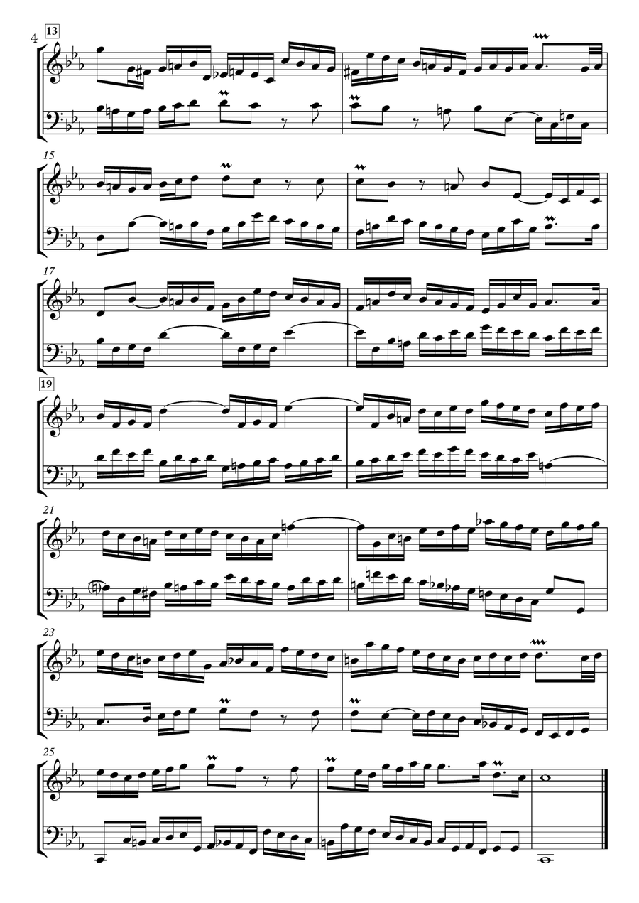 Two-Part Inventions BWV 772-786 for Violin & Cello String Duet scores gallery preview page 4