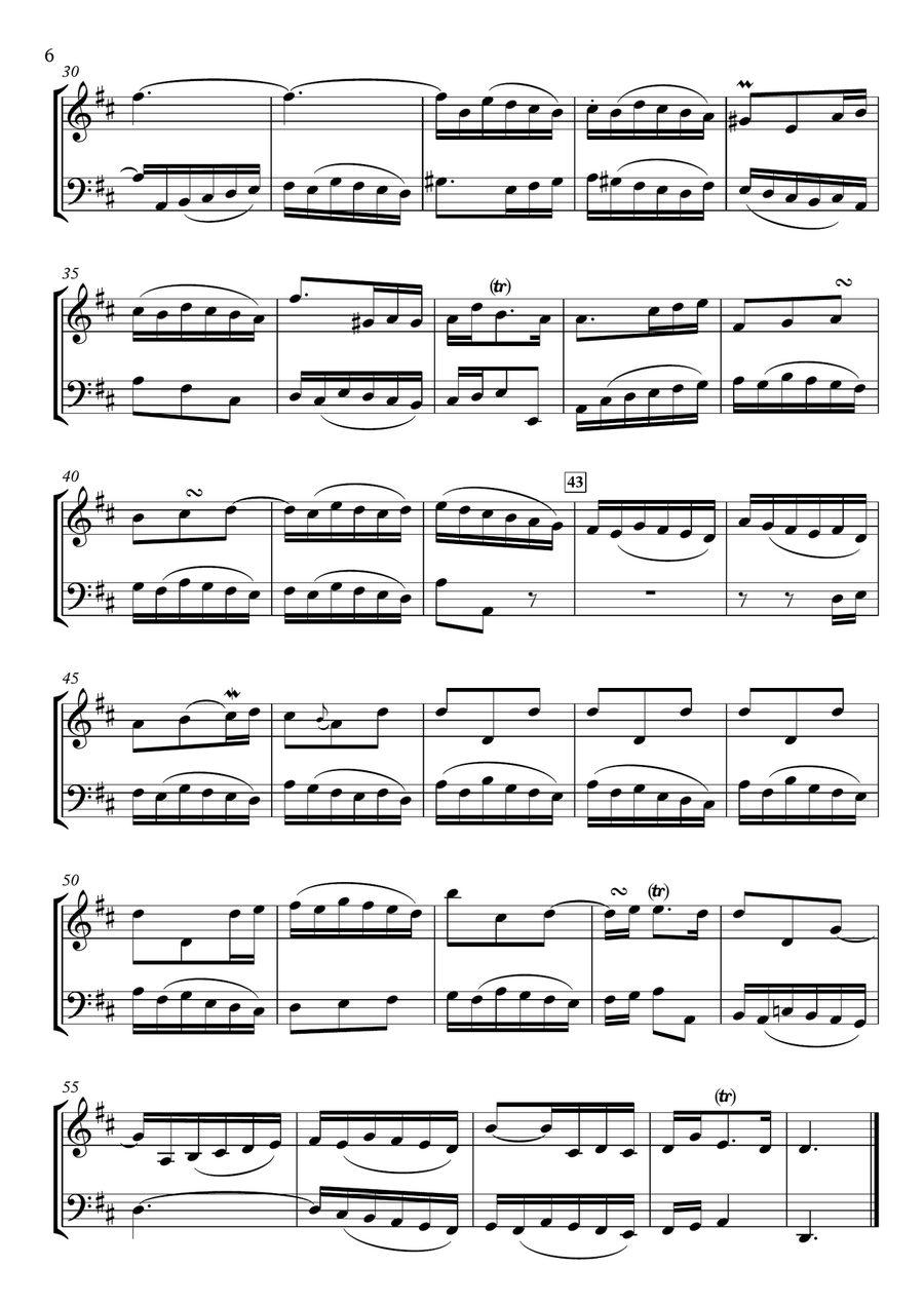 Two-Part Inventions BWV 772-786 for Violin & Cello String Duet scores gallery preview page 6