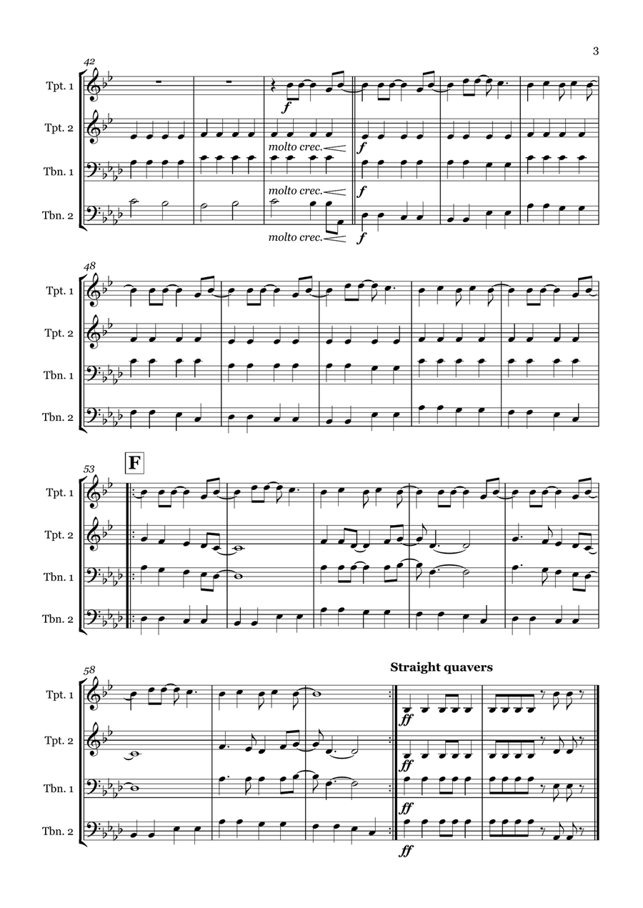 Three Lions Three Lions Brass Quartet scores gallery preview page 3