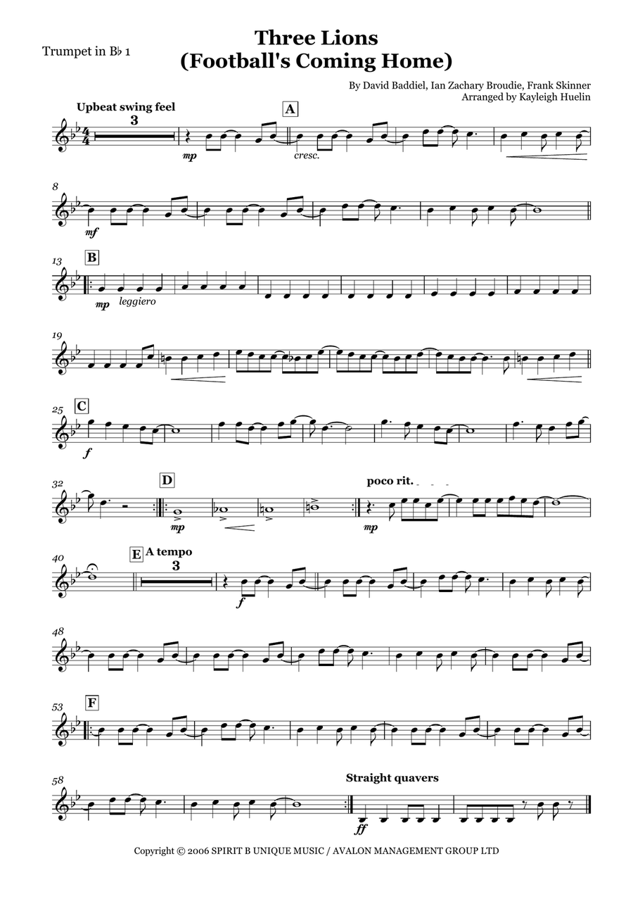 Three Lions Three Lions Brass Quartet scores gallery preview page 4