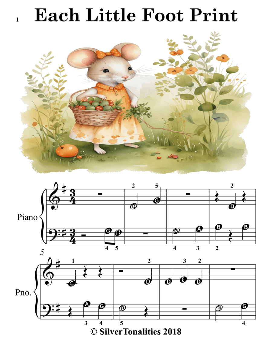 Each Little Foot Print for Beginner Piano Piano Method scores gallery preview page 3
