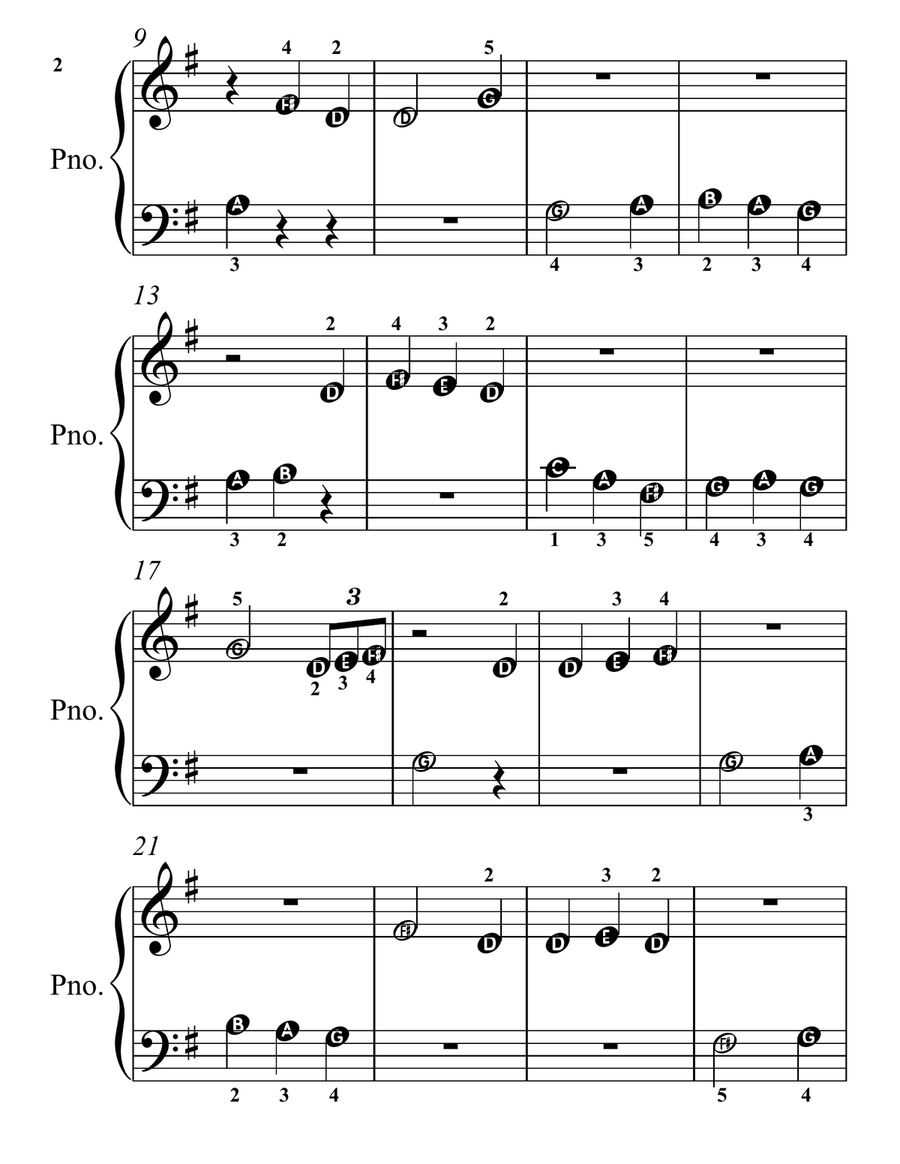 Each Little Foot Print for Beginner Piano Piano Method scores gallery preview page 4