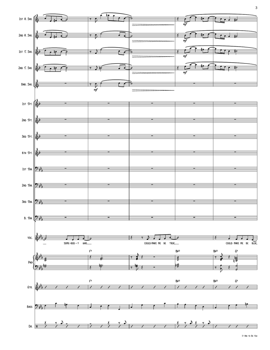 It Had to Be You It Had to Be You Jazz Ensemble scores gallery preview page 3