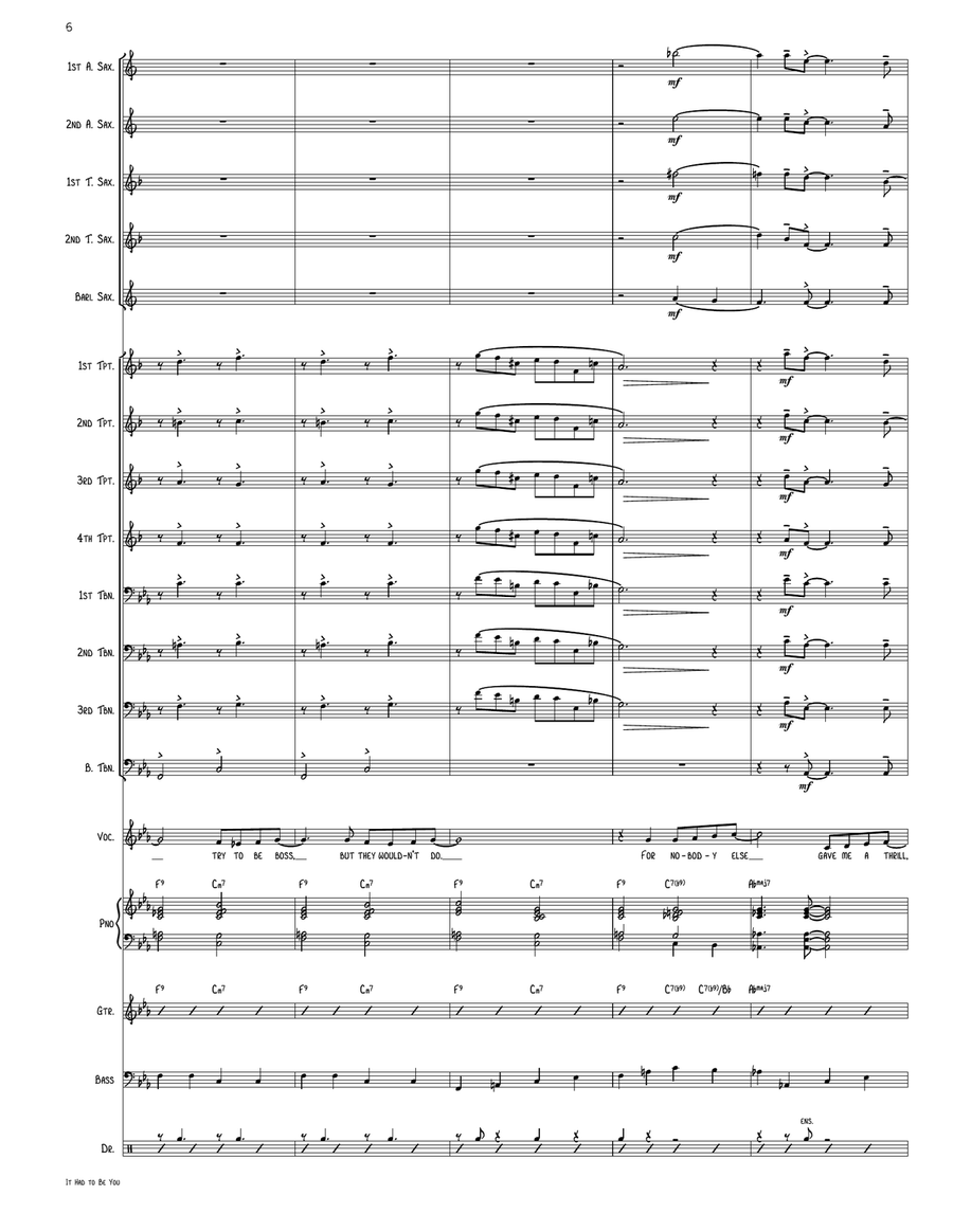 It Had to Be You It Had to Be You Jazz Ensemble scores gallery preview page 6