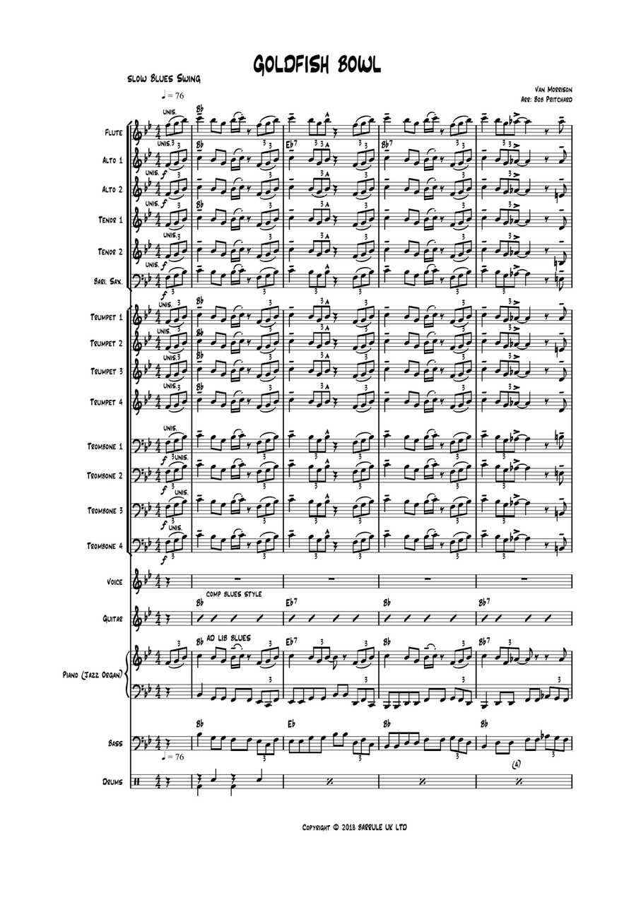 Goldfish Bowl Goldfish Bowl Jazz Ensemble scores gallery preview page 2