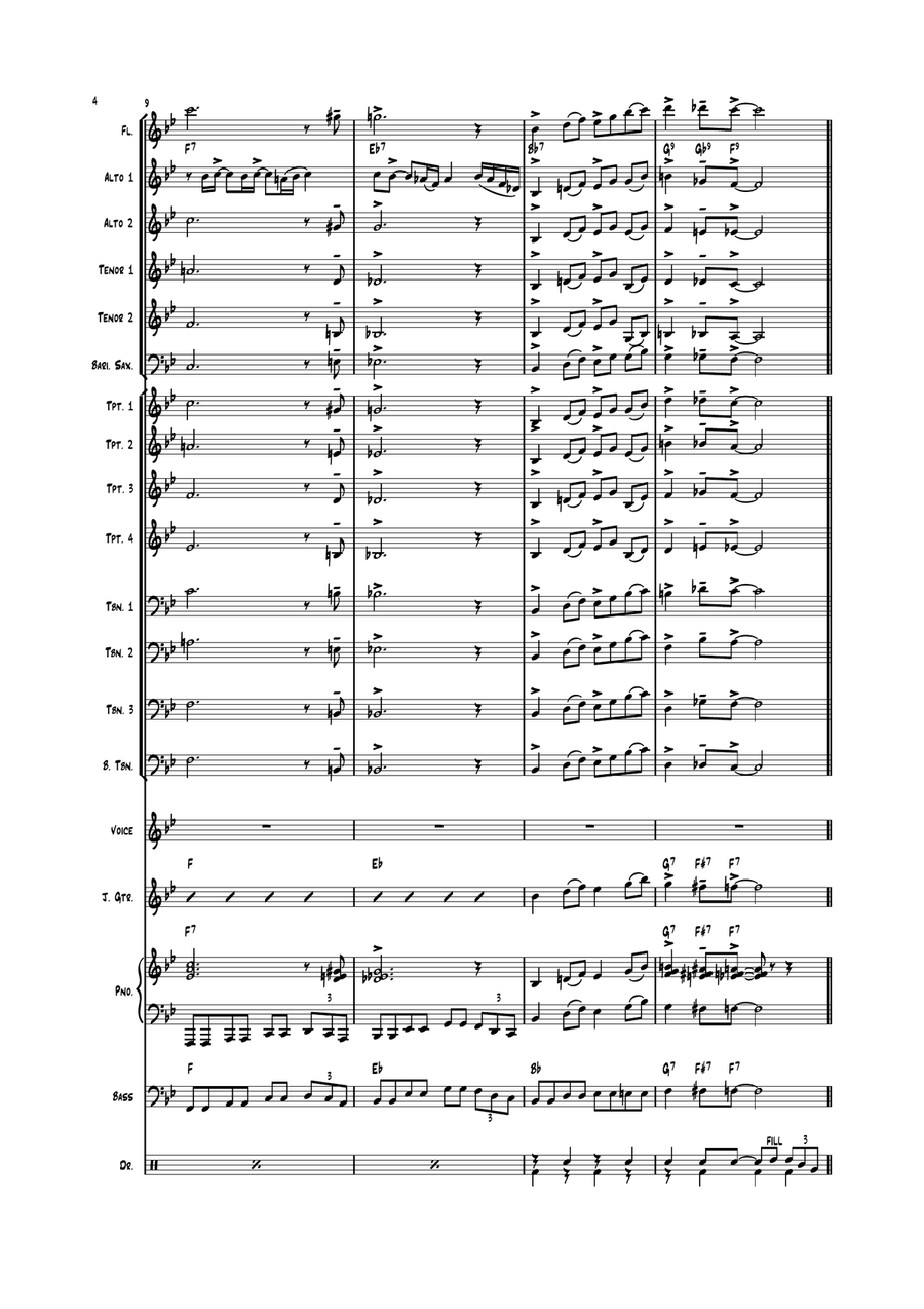 Goldfish Bowl Goldfish Bowl Jazz Ensemble scores gallery preview page 4