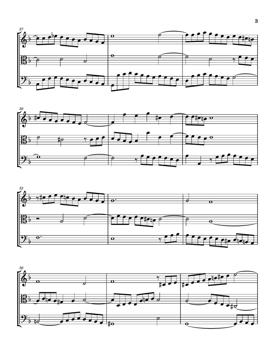 Prelude in F (from Book 2 of the Well-tempered Clavier) String Trio scores gallery preview page 3