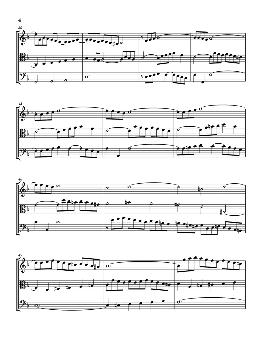 Prelude in F (from Book 2 of the Well-tempered Clavier) String Trio scores gallery preview page 4