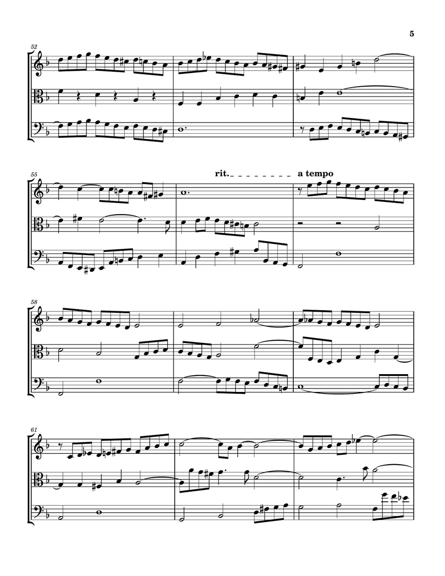 Prelude in F (from Book 2 of the Well-tempered Clavier) String Trio scores gallery preview page 5