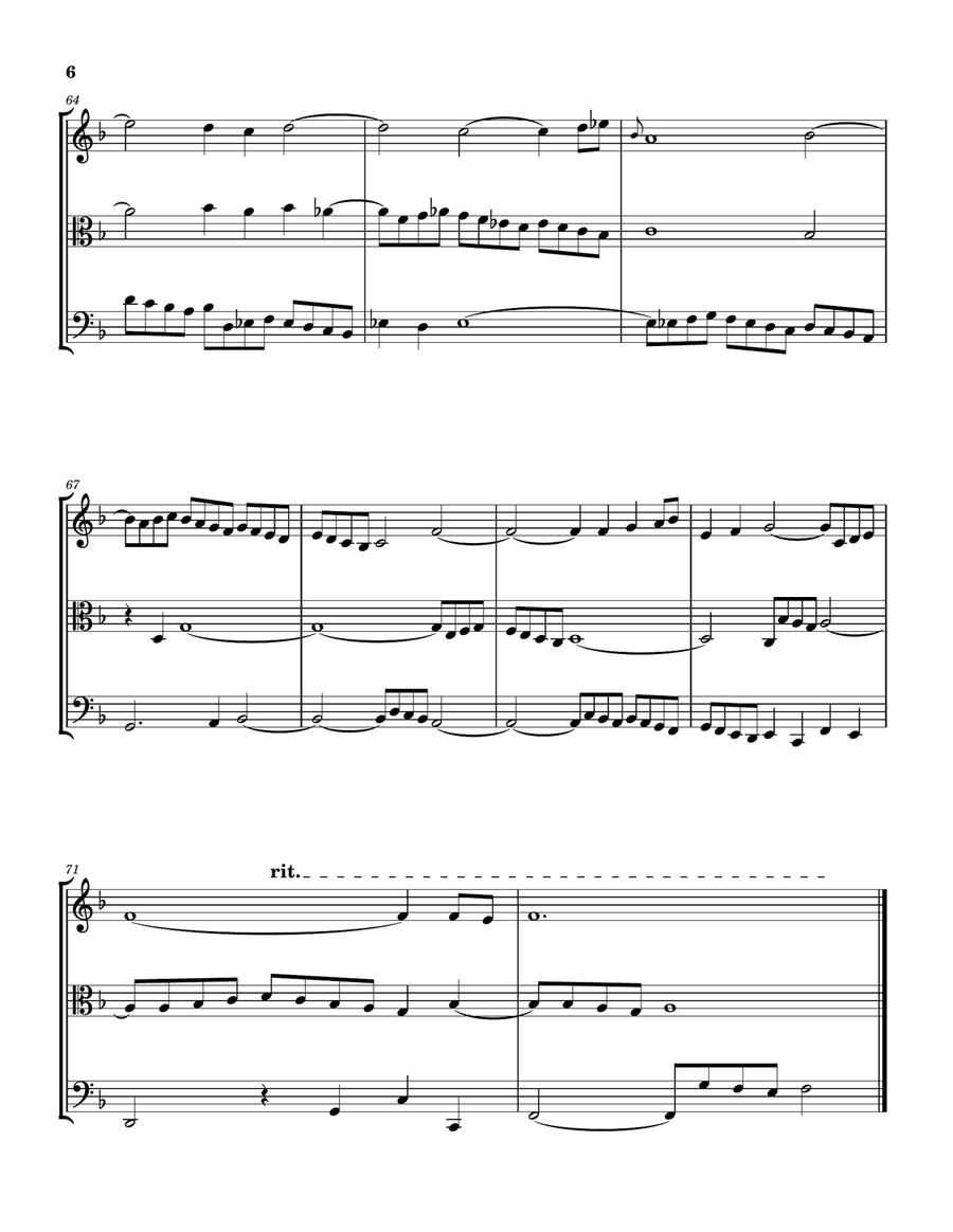 Prelude in F (from Book 2 of the Well-tempered Clavier) String Trio scores gallery preview page 6