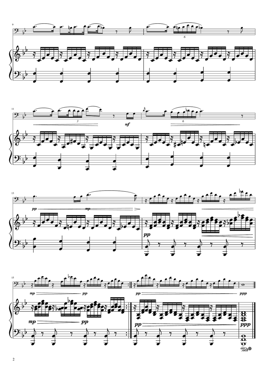 Ave Maria - Bassoon Solo w/Piano Bassoon Solo scores gallery preview page 2
