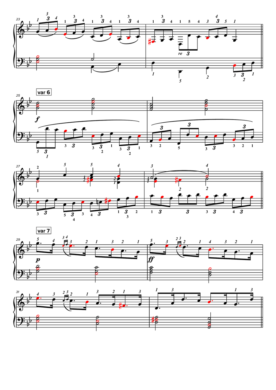 Passacaille sol mineur Passacaille sol mineur Easy Piano scores gallery preview page 3