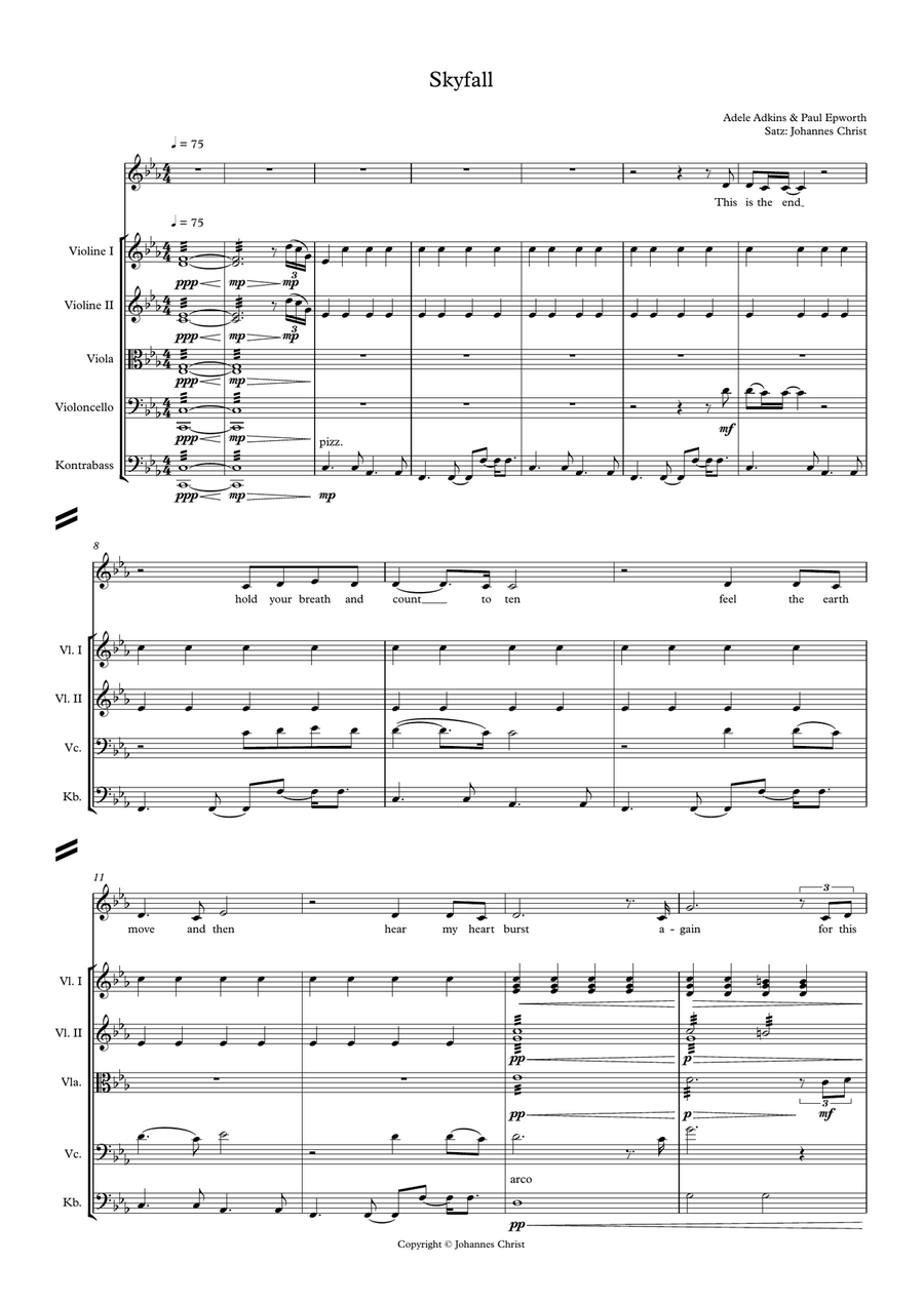 Skyfall Skyfall Small Ensemble scores gallery preview page 1
