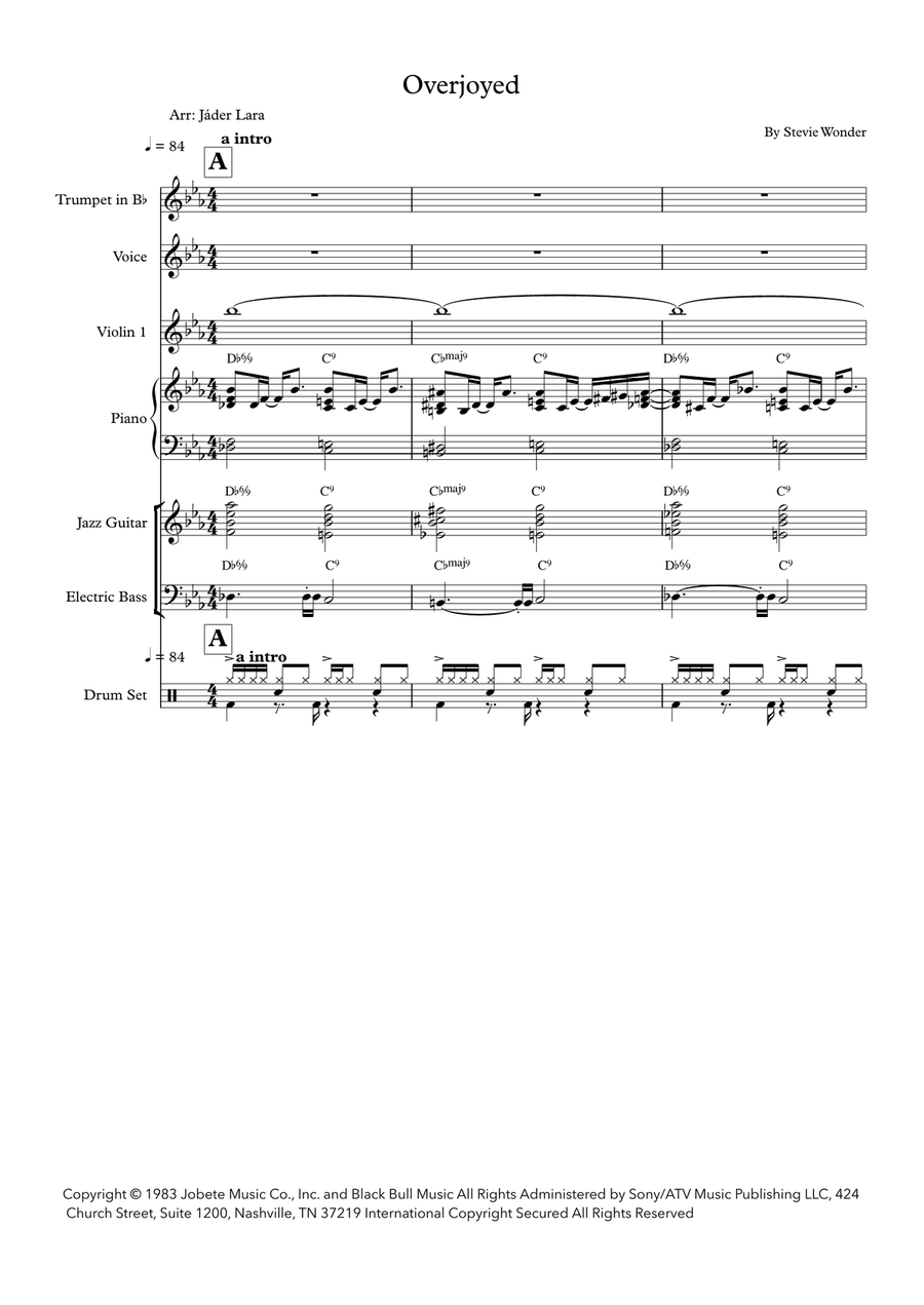 Overjoyed Overjoyed Jazz Ensemble scores gallery preview page 1