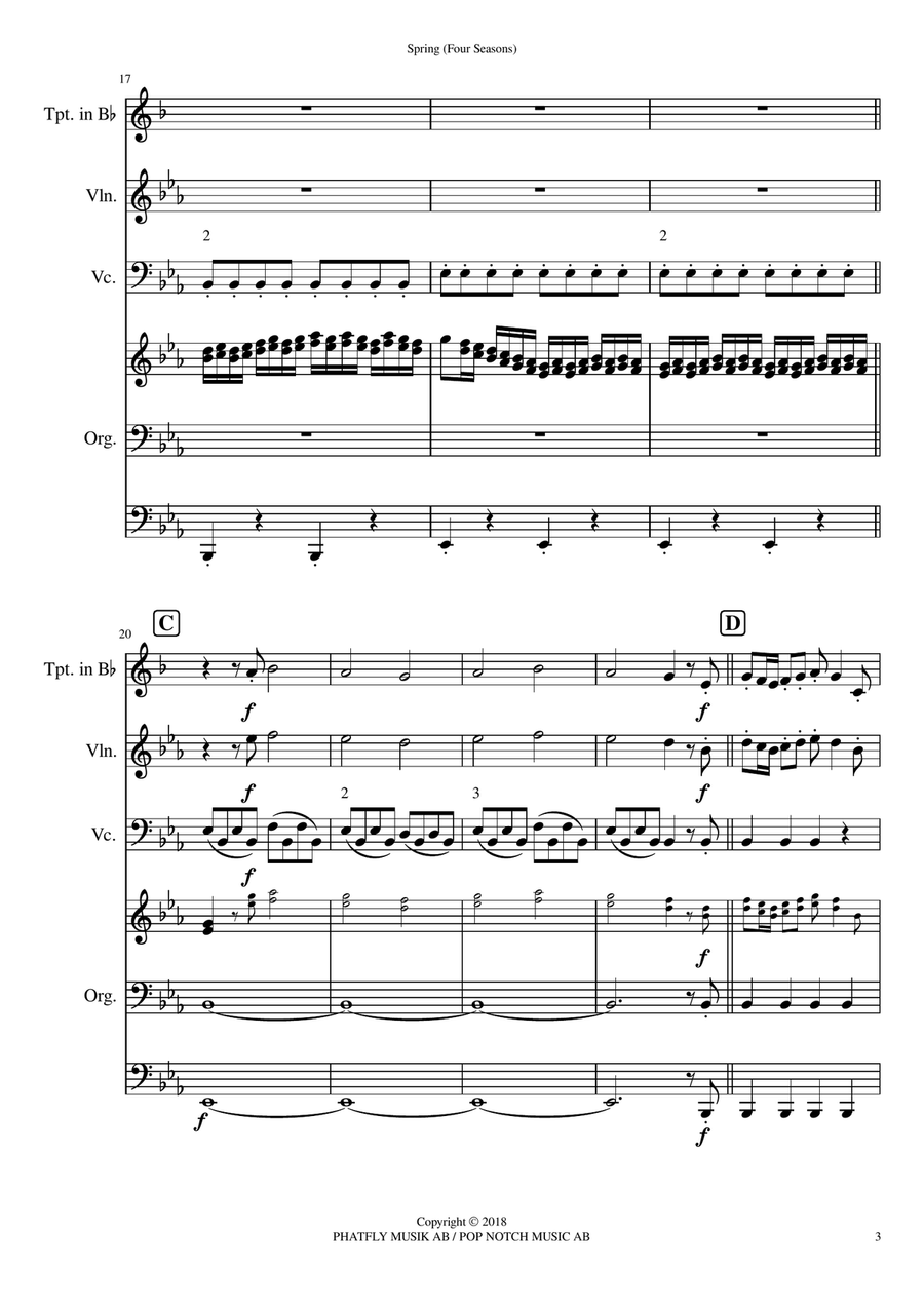 Vivaldi Spring Small Ensemble scores gallery preview page 3