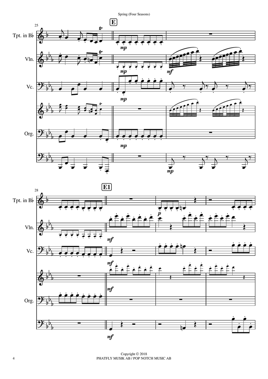 Vivaldi Spring Small Ensemble scores gallery preview page 4