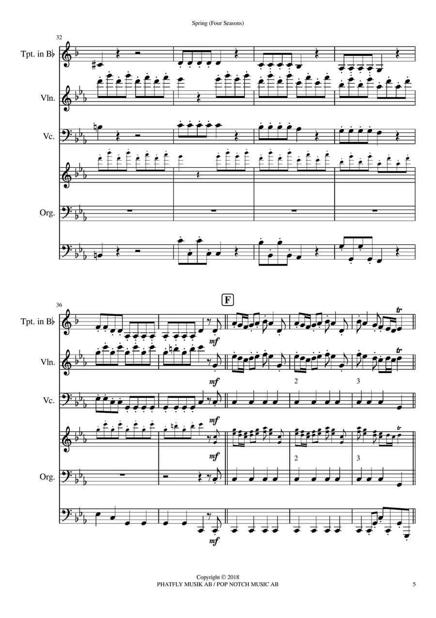 Vivaldi Spring Small Ensemble scores gallery preview page 5