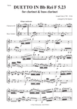 FIALA: DUETTO IN Bb for clarinet & bass Clarinet