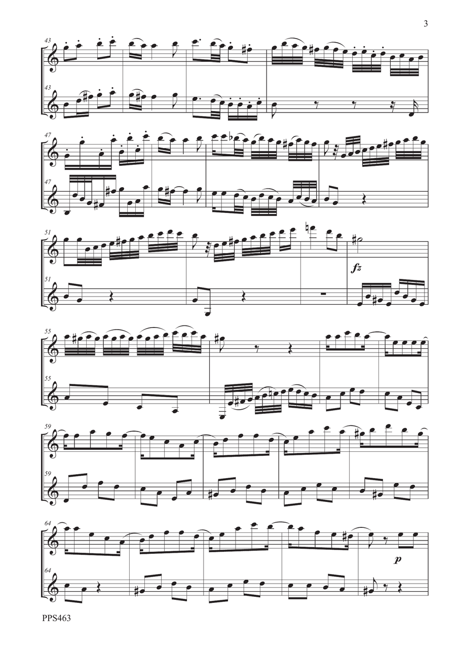 FIALA: DUETTO IN Bb for clarinet & bass Clarinet Woodwind Duet scores gallery preview page 3