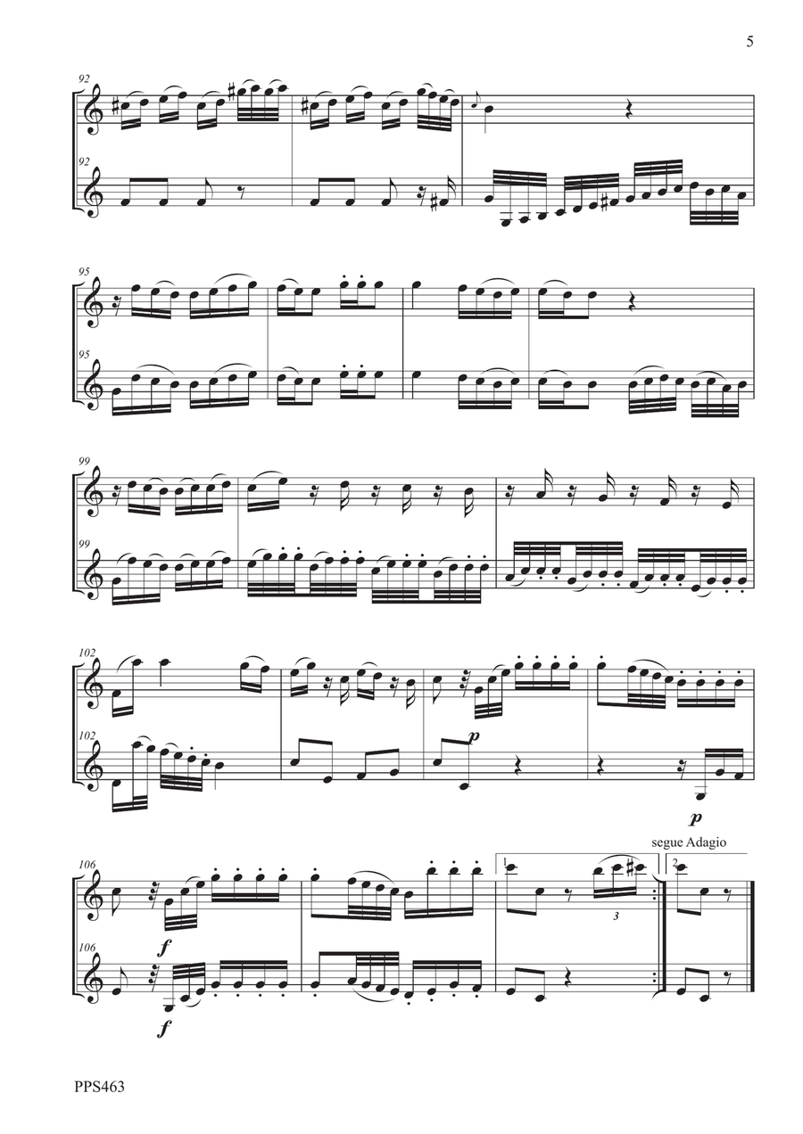 FIALA: DUETTO IN Bb for clarinet & bass Clarinet Woodwind Duet scores gallery preview page 5