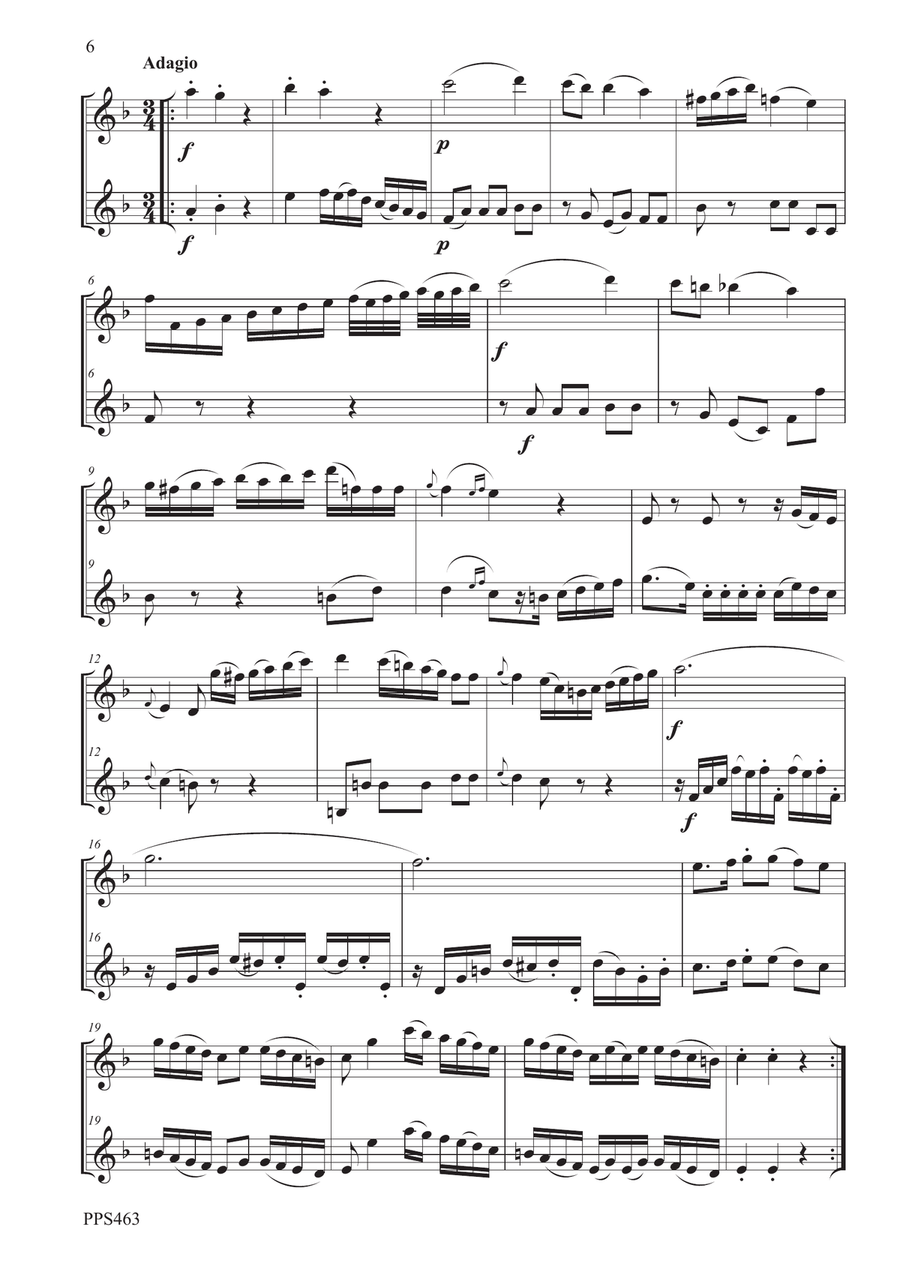 FIALA: DUETTO IN Bb for clarinet & bass Clarinet Woodwind Duet scores gallery preview page 6