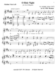 O Holy Night - voice and piano, medium voice in B