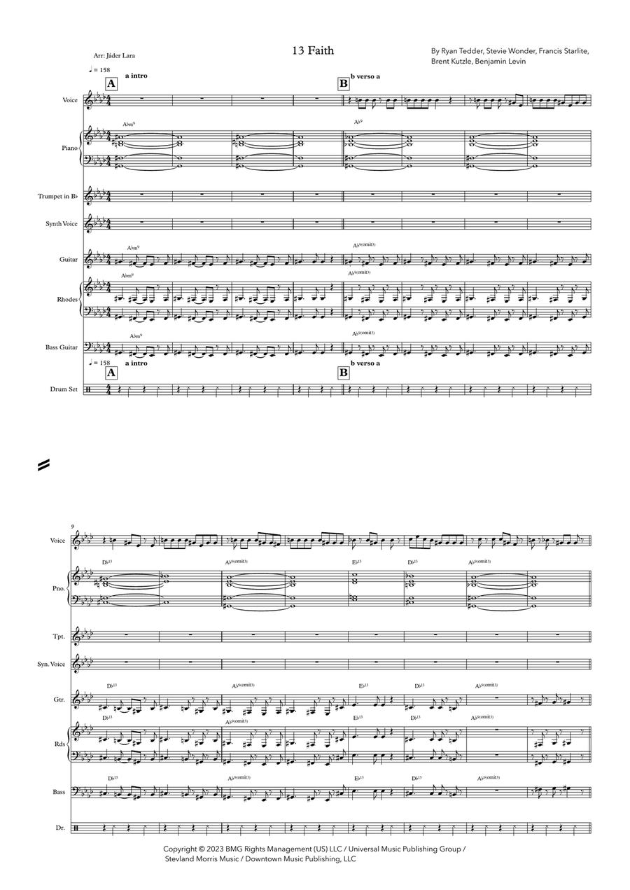 Faith Faith Jazz Ensemble scores gallery preview page 1