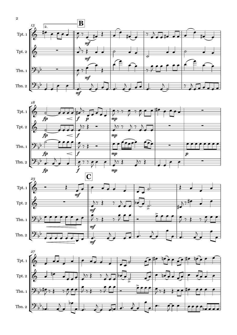 Toxic Toxic Brass Quartet scores gallery preview page 2