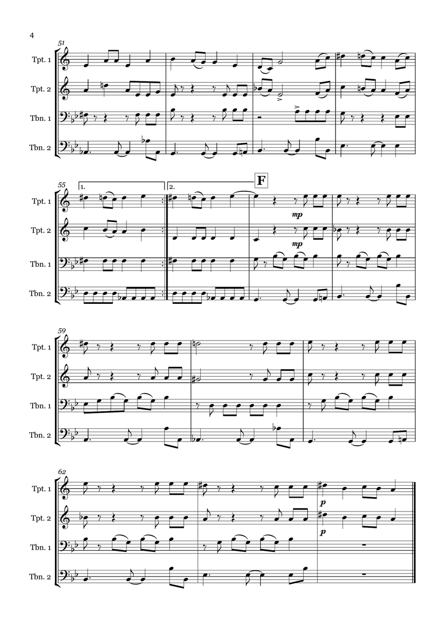 Toxic Toxic Brass Quartet scores gallery preview page 4
