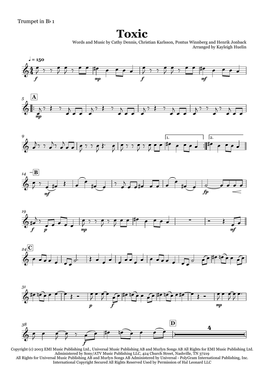 Toxic Toxic Brass Quartet scores gallery preview page 5
