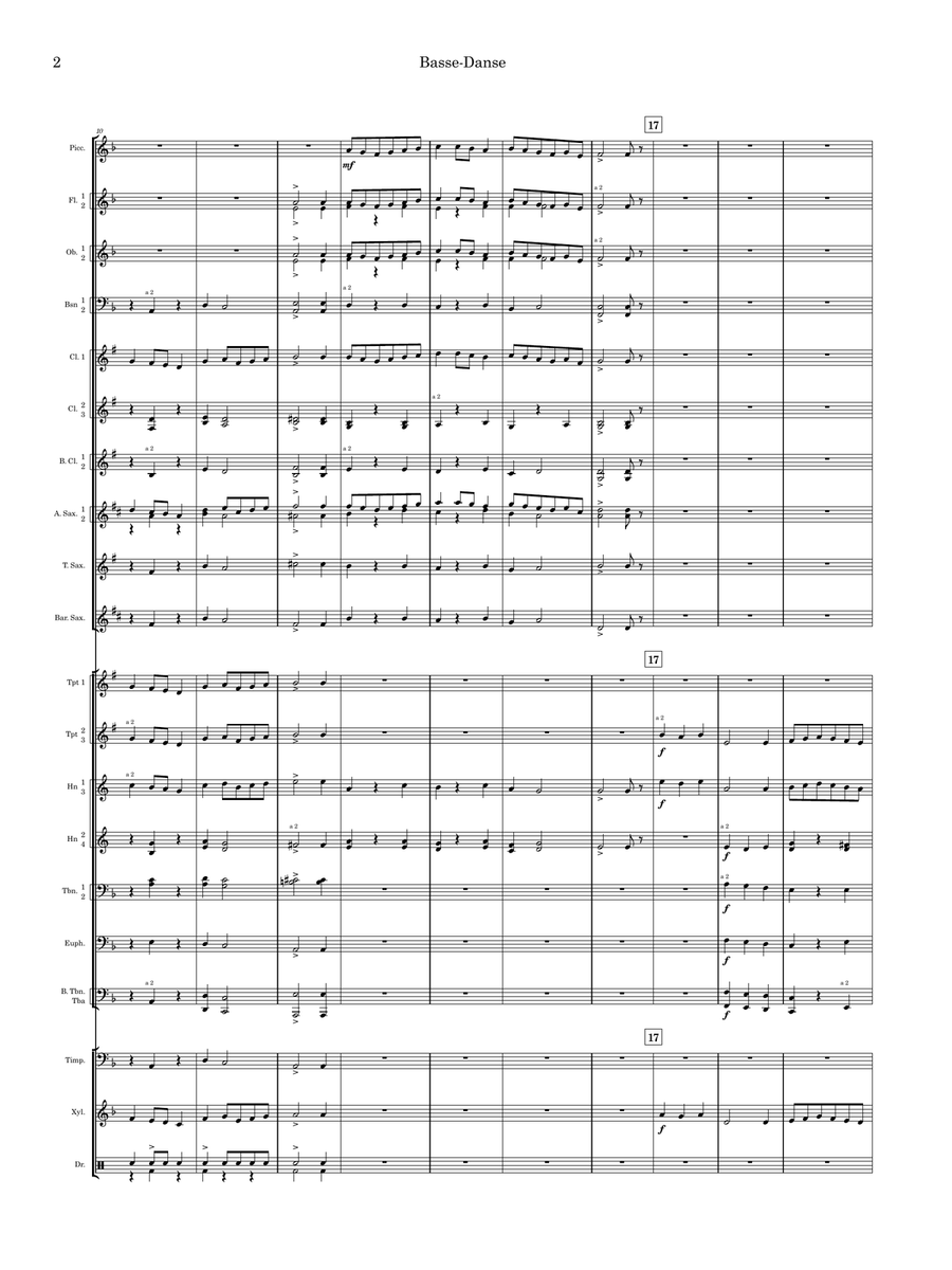Capriol Suite for Band Capriol Suite for Band Concert Band scores gallery preview page 4