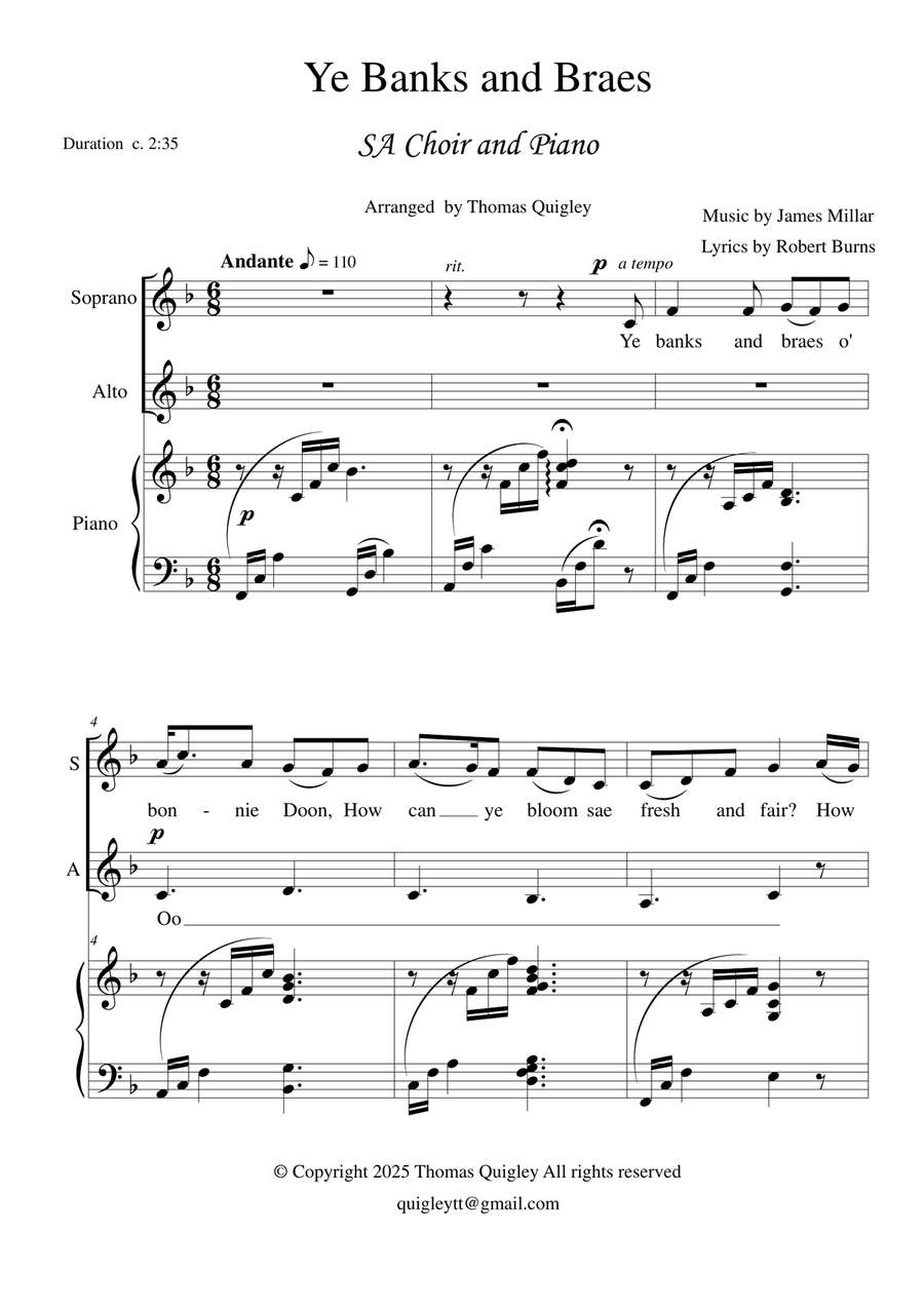 Ye Banks and Braes Ye Banks and Braes SA scores gallery preview page 2