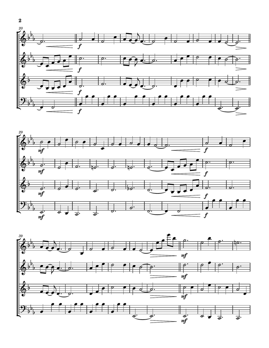 Lullabye Lullabye Woodwind Quartet scores gallery preview page 3