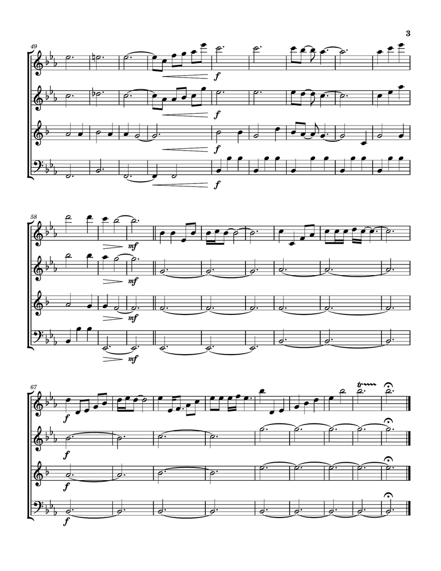 Lullabye Lullabye Woodwind Quartet scores gallery preview page 4