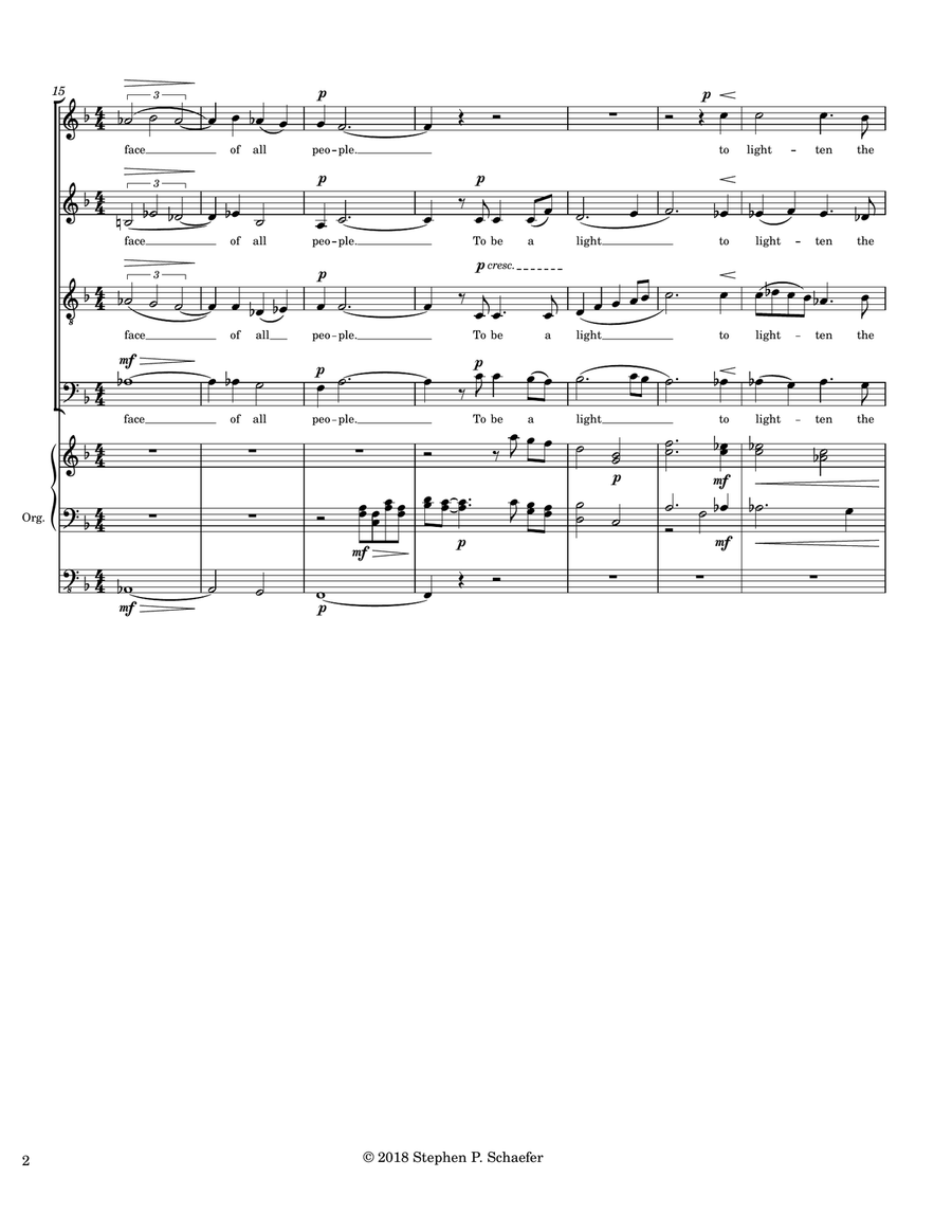 Song of Simeon Song of Simeon 4-Part scores gallery preview page 2