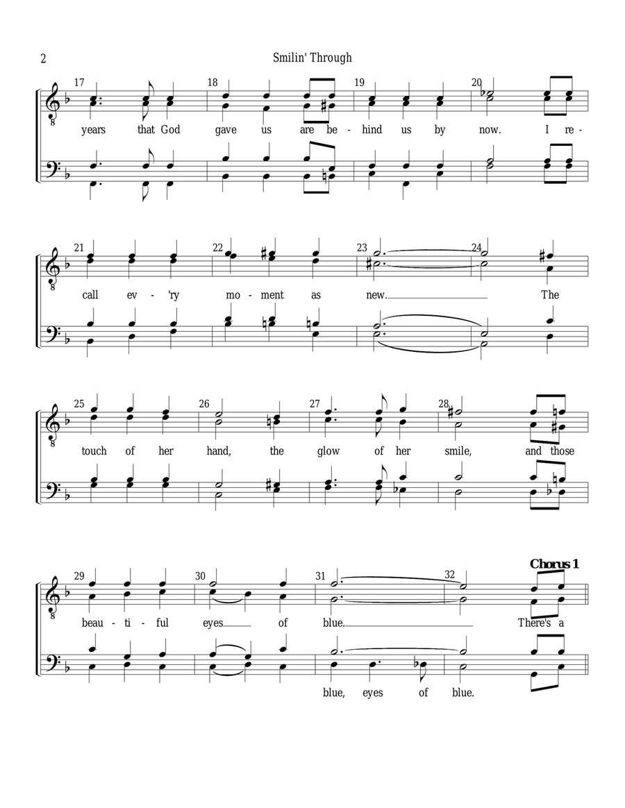Smilin' Through Smilin' Through TTBB scores gallery preview page 2