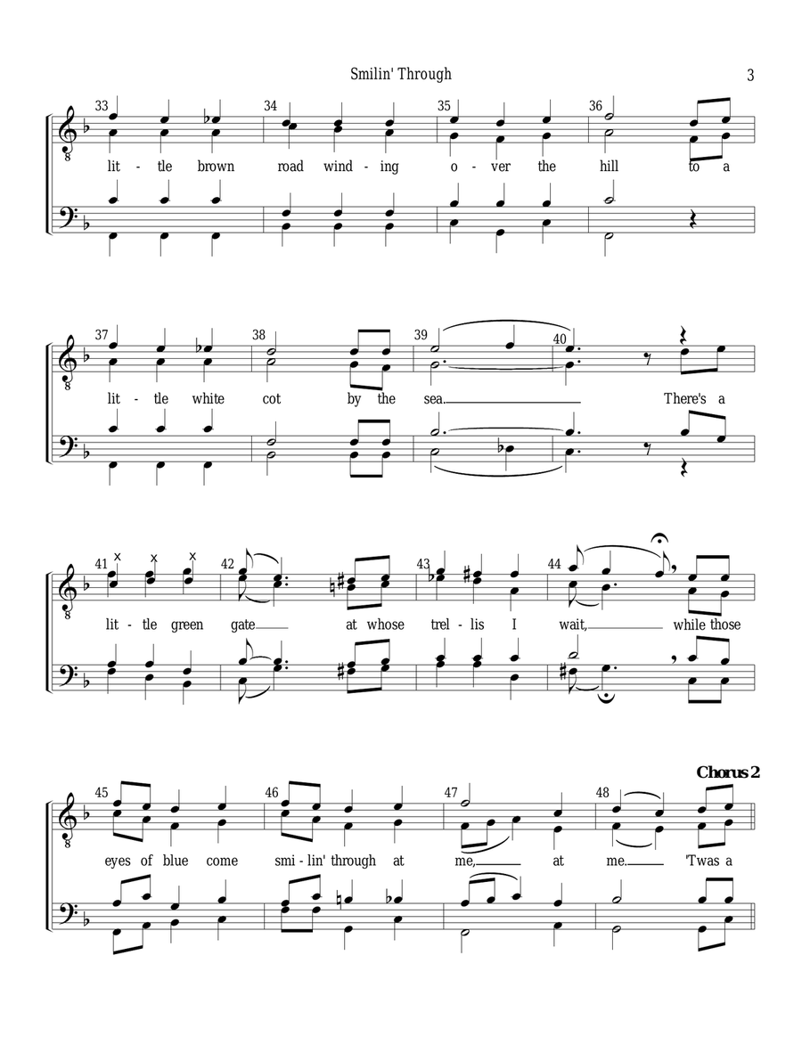 Smilin' Through Smilin' Through TTBB scores gallery preview page 3
