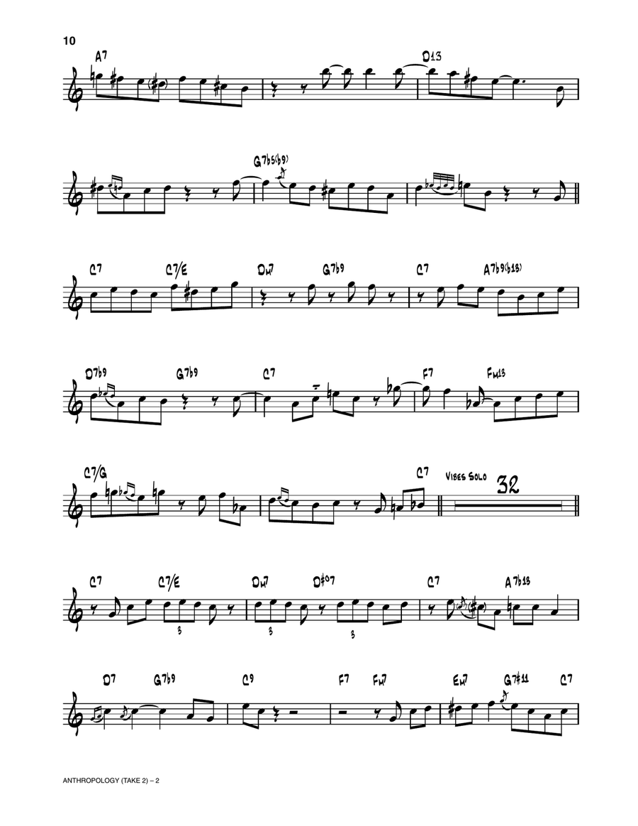 Anthropology (Take 2) Anthropology (Take 2) Trumpet scores gallery preview page 2