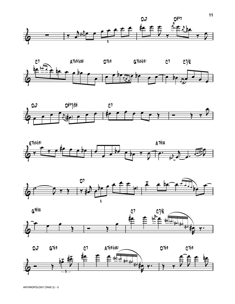 Anthropology (Take 2) Anthropology (Take 2) Trumpet scores gallery preview page 3