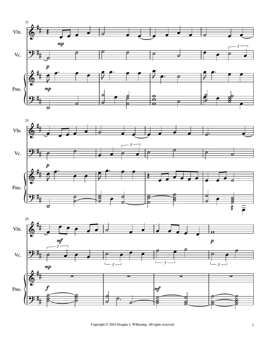 Sailing To Newbury Sailing To Newbury Piano Trio scores gallery preview page 3