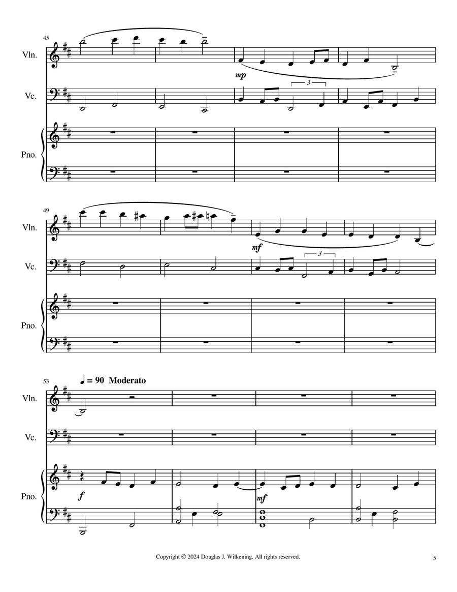 Sailing To Newbury Sailing To Newbury Piano Trio scores gallery preview page 5