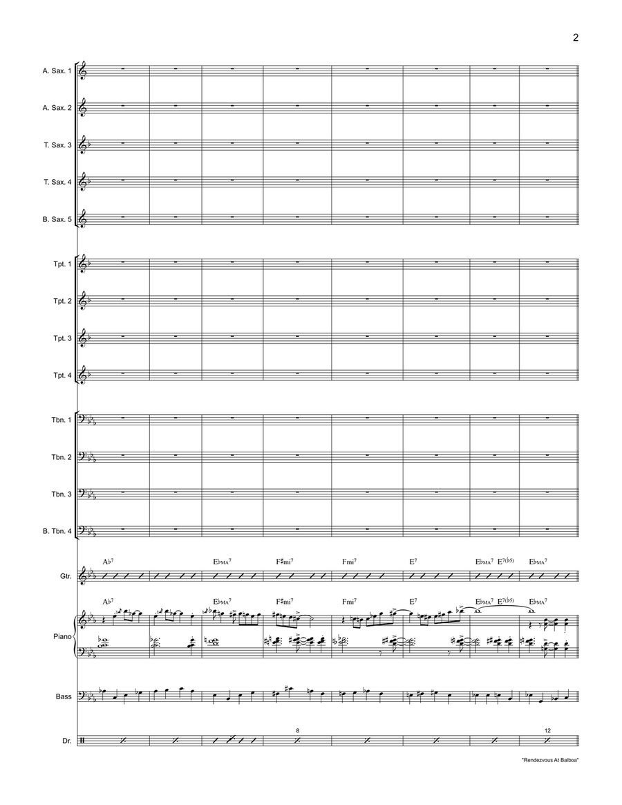 Rendezvous at Balboa Rendezvous at Balboa Jazz Ensemble scores gallery preview page 2