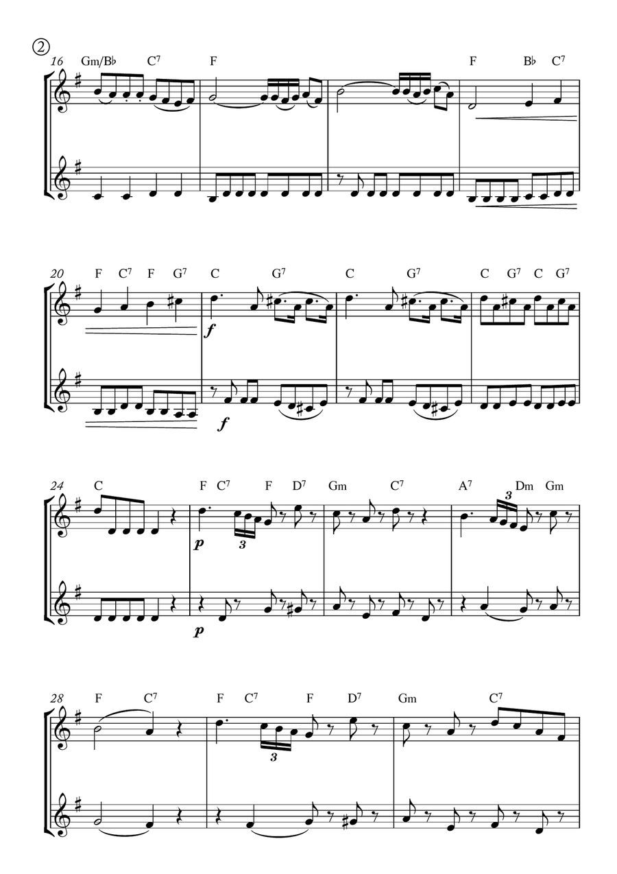 Eine kleine Nachtmusik Eine kleine Nachtmusik Trumpet Duet scores gallery preview page 2