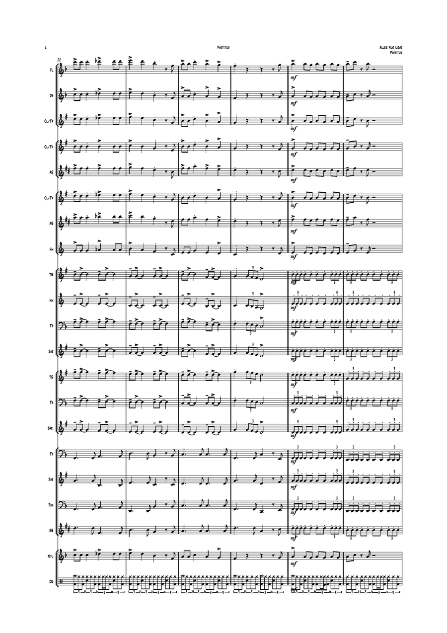 Alles Aus Liebe Alles Aus Liebe Concert Band scores gallery preview page 4