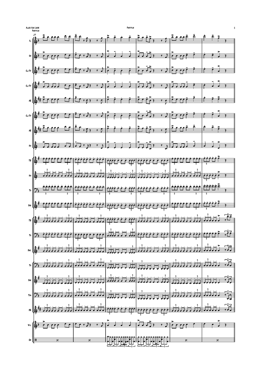 Alles Aus Liebe Alles Aus Liebe Concert Band scores gallery preview page 5