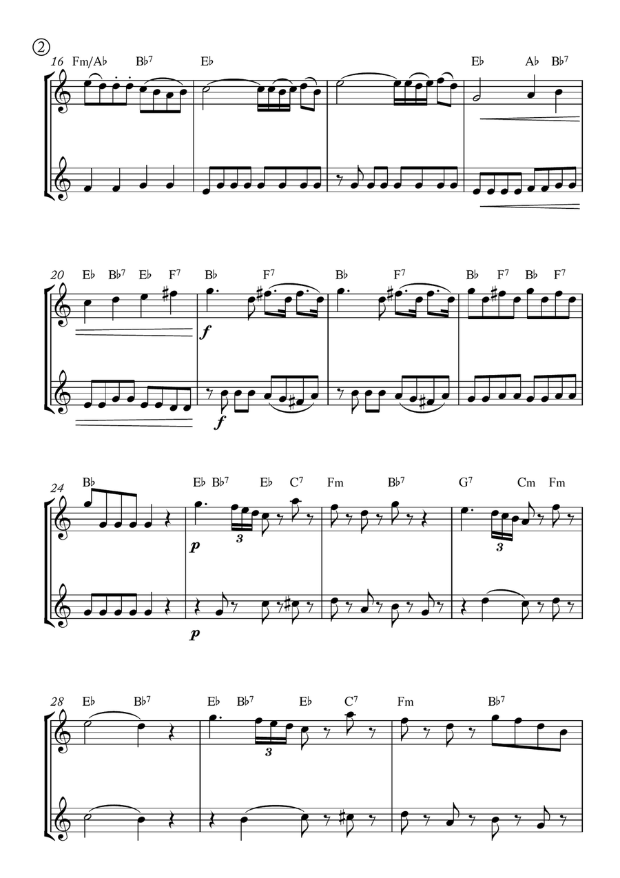 Eine kleine Nachtmusik Eine kleine Nachtmusik Woodwind Duet scores gallery preview page 2